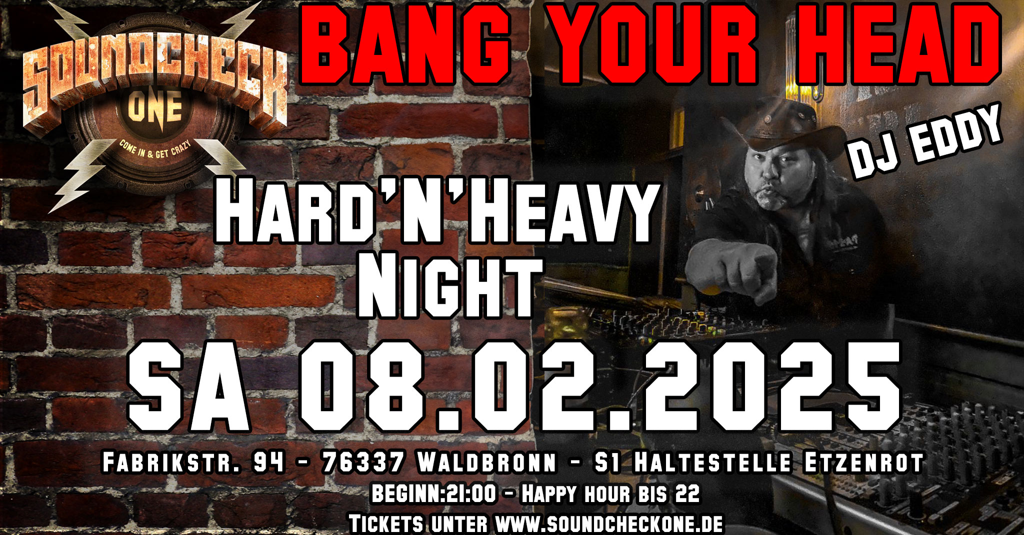 BANG YOUR HEAD - Old School Hard'n'Heavy Party w/DJ Eddy (Rockfabrik Ludwigsburg)