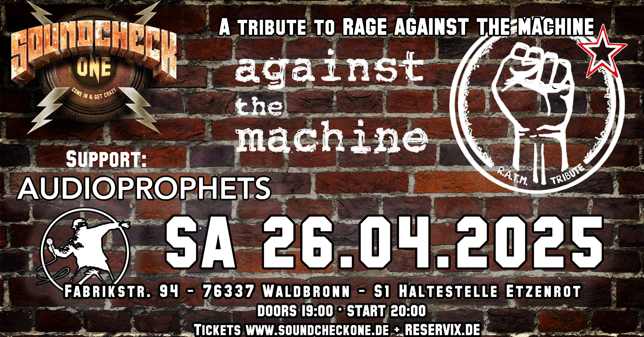 Against The Machine (CH) + Support: Audioprophets