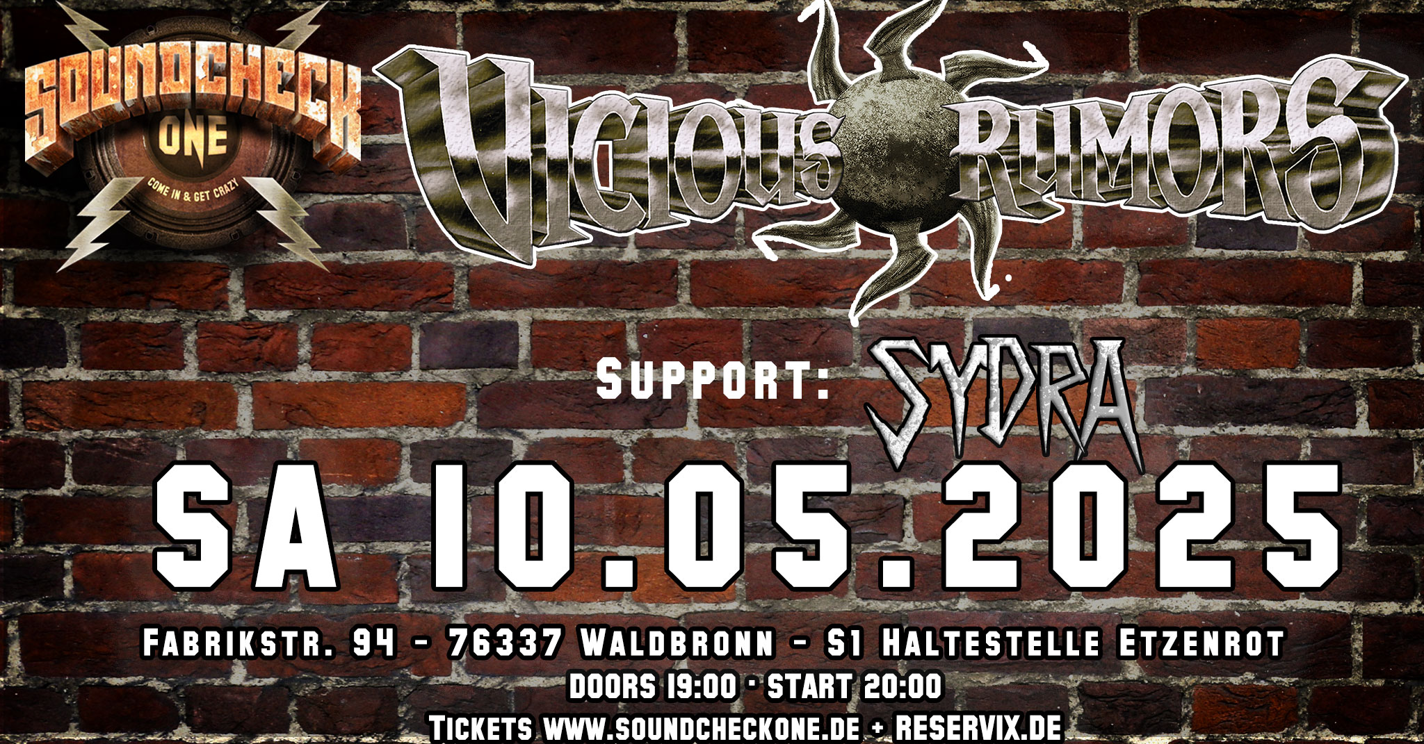 Vicious Rumors + Support: SYDRA